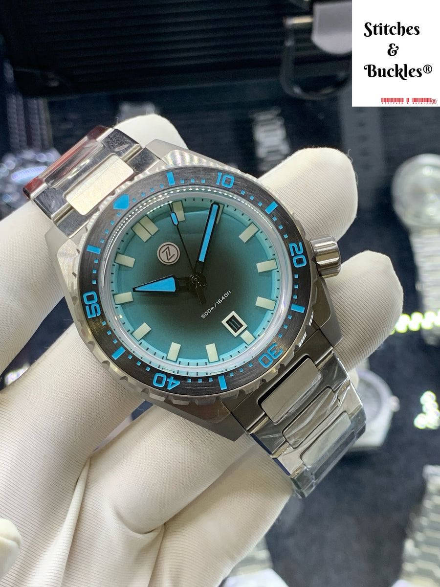 Zelos THRESHER 44MM 'AZURE' – Stitches and Buckles