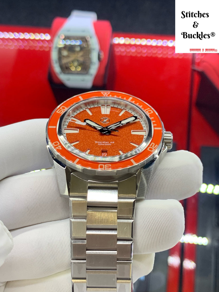 Zelos SWORDFISH 42MM SS 'SPARK' – Stitches and Buckles