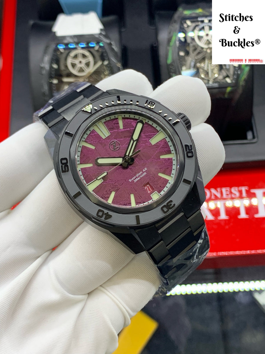 Zelos SWORDFISH 42MM TI 'BLOOD MOON' – Stitches and Buckles