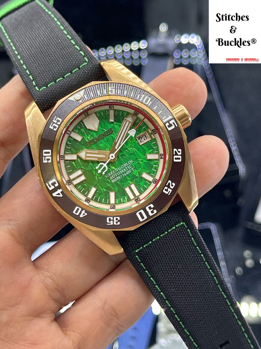 Neminus Lab Master Diver 2.0 Bronze 'GREEN GOBLIN' – Stitches and