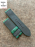 26/26mm Handmade Genuine Green Alligator Watch Strap