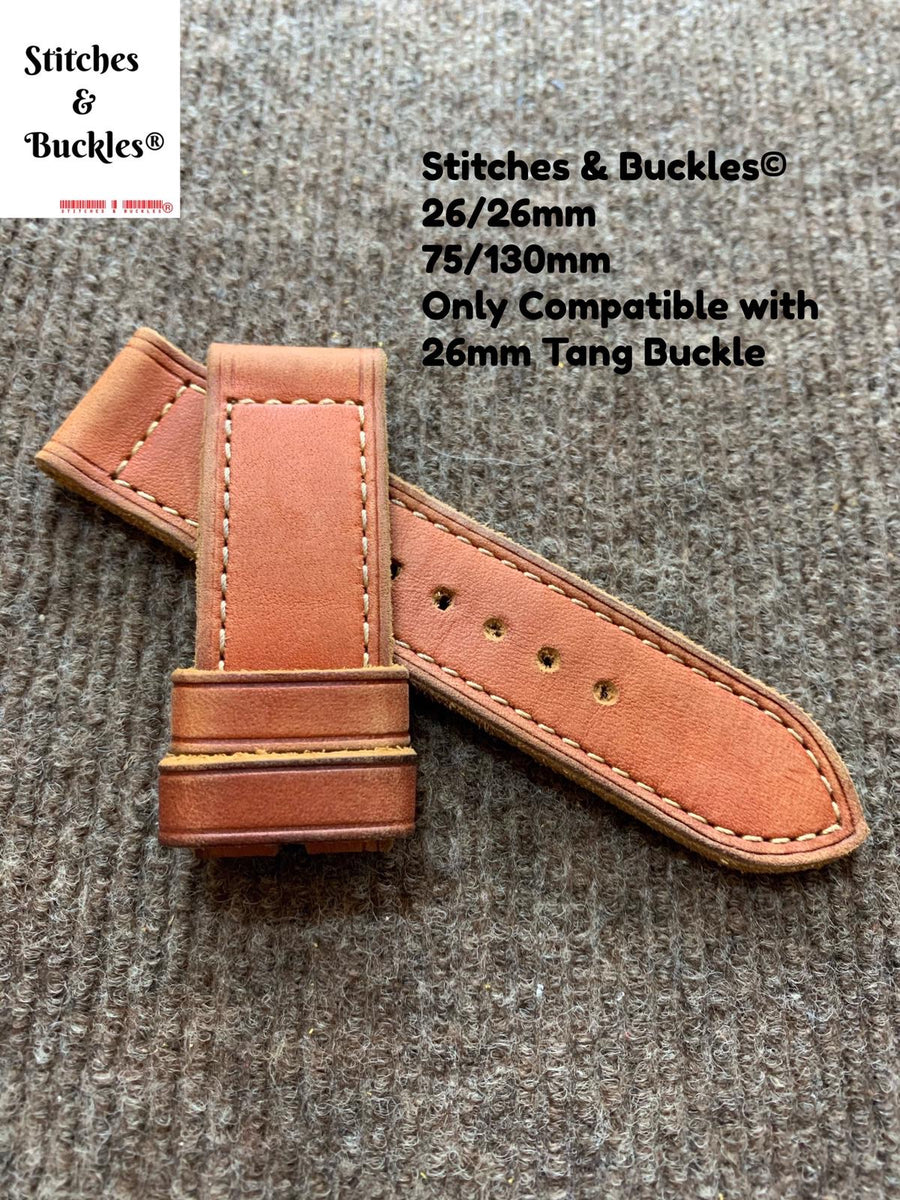 Handdn Box Calf Red Leather Watch Strap