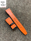 21/18mm Black Calf Leather Strap for IWC 3717/3777 Pilot Chronograph Models