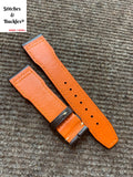 21/18mm Dark Brown Calf Leather Strap for IWC 3717/3777 Pilot Chronograph Models