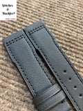 20/18mm Black Kevlar Leather Strap for IWC Mark 16/17/18/19 Pilot Models