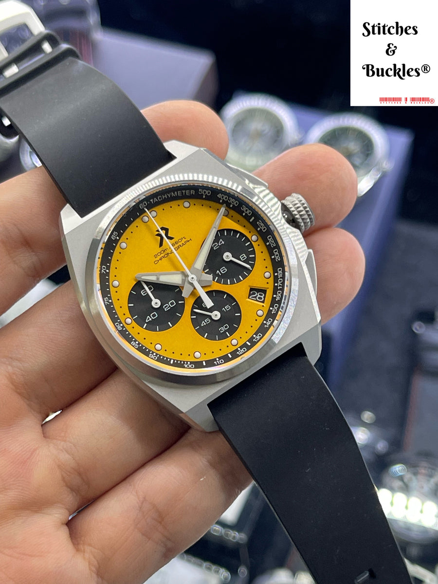 RZE VALOUR CHRONOGRAPH - MEDALLION YELLOW – Stitches and Buckles