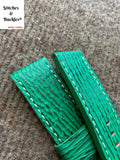 26/26mm Handmade Genuine Green Shark Leather Watch Strap