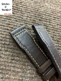 21/18mm Brown Calf Leather Watch Strap for IWC 3717/3777 Pilot Chronograph Models