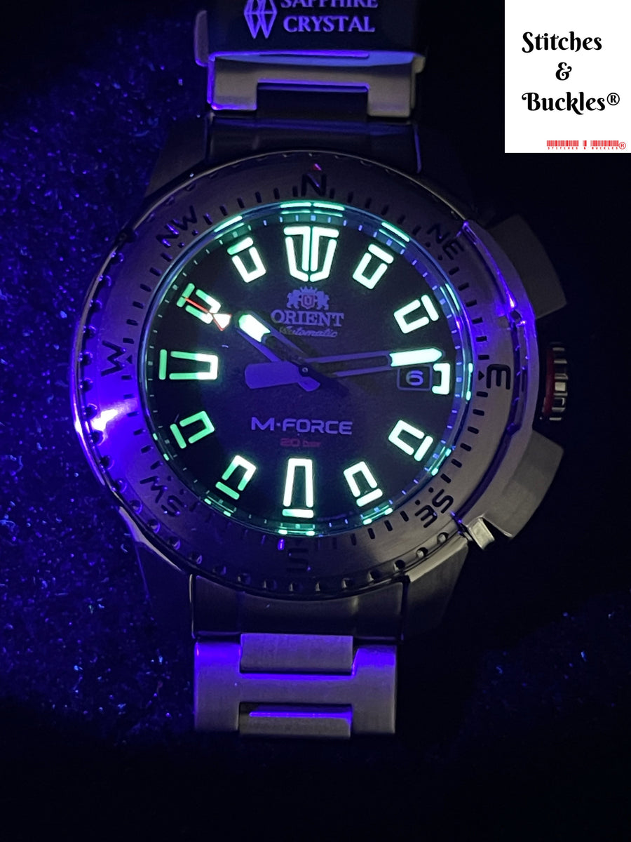 Orient 'M-Force' Black Dial w/Bracelet RA-AC0N01B – Stitches and