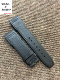 21/18mm Black Kevlar Leather Strap for IWC 3717/3777 Pilot Chronograph models
