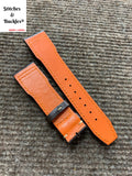 21/18mm Brown Calf Leather Watch Strap for IWC 3717/3777 Pilot Chronograph Models