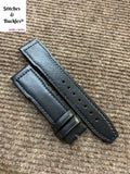 20/18mm Black Calf Leather Strap for IWC Mark 16/17/18/19 Pilot Models
