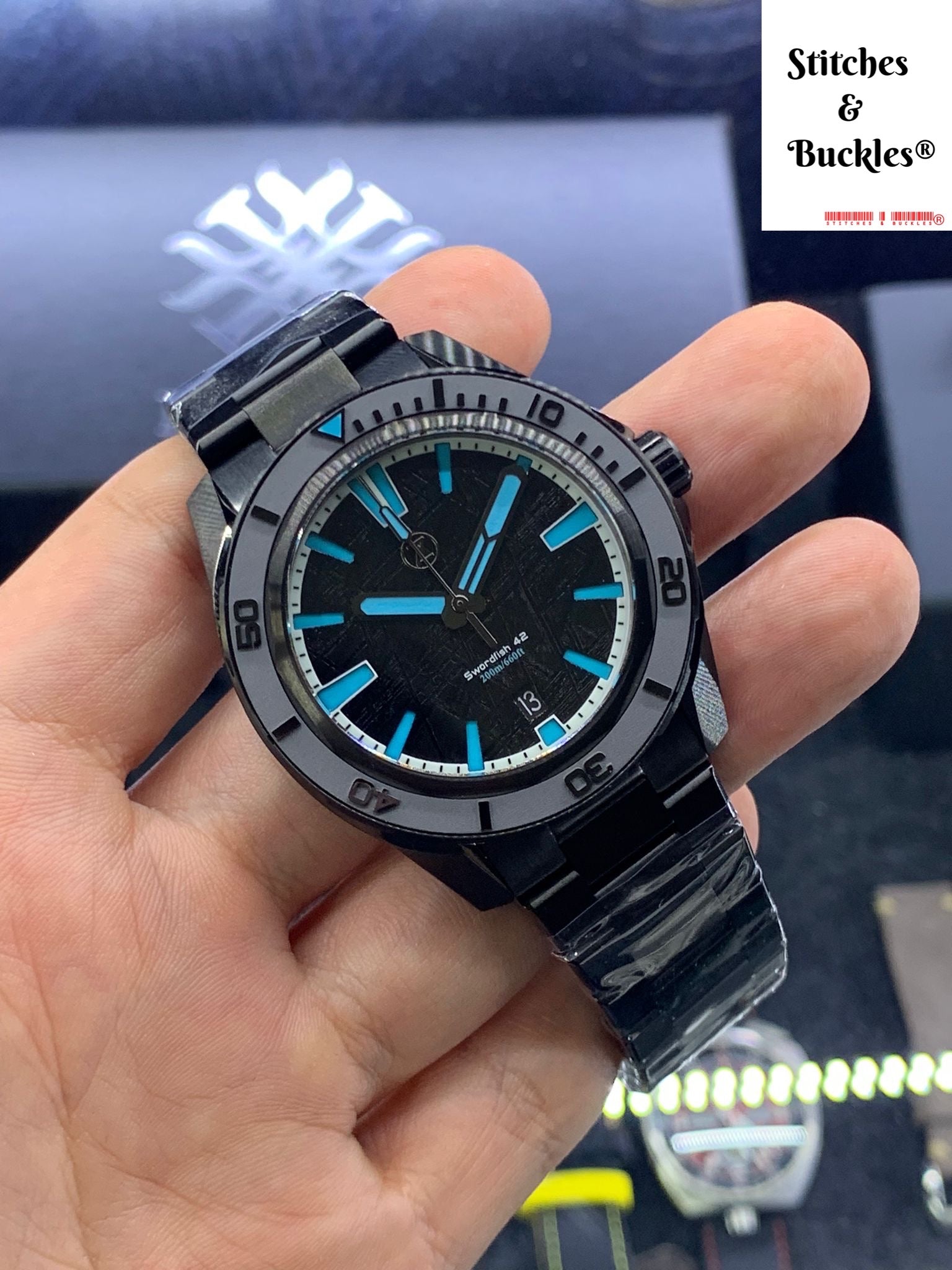 Swordfish 40mm SS Meteorite – Zelos Watches