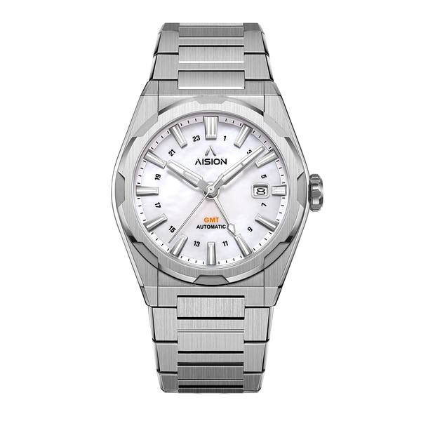 Aision HANG GMT - White MOP Dial