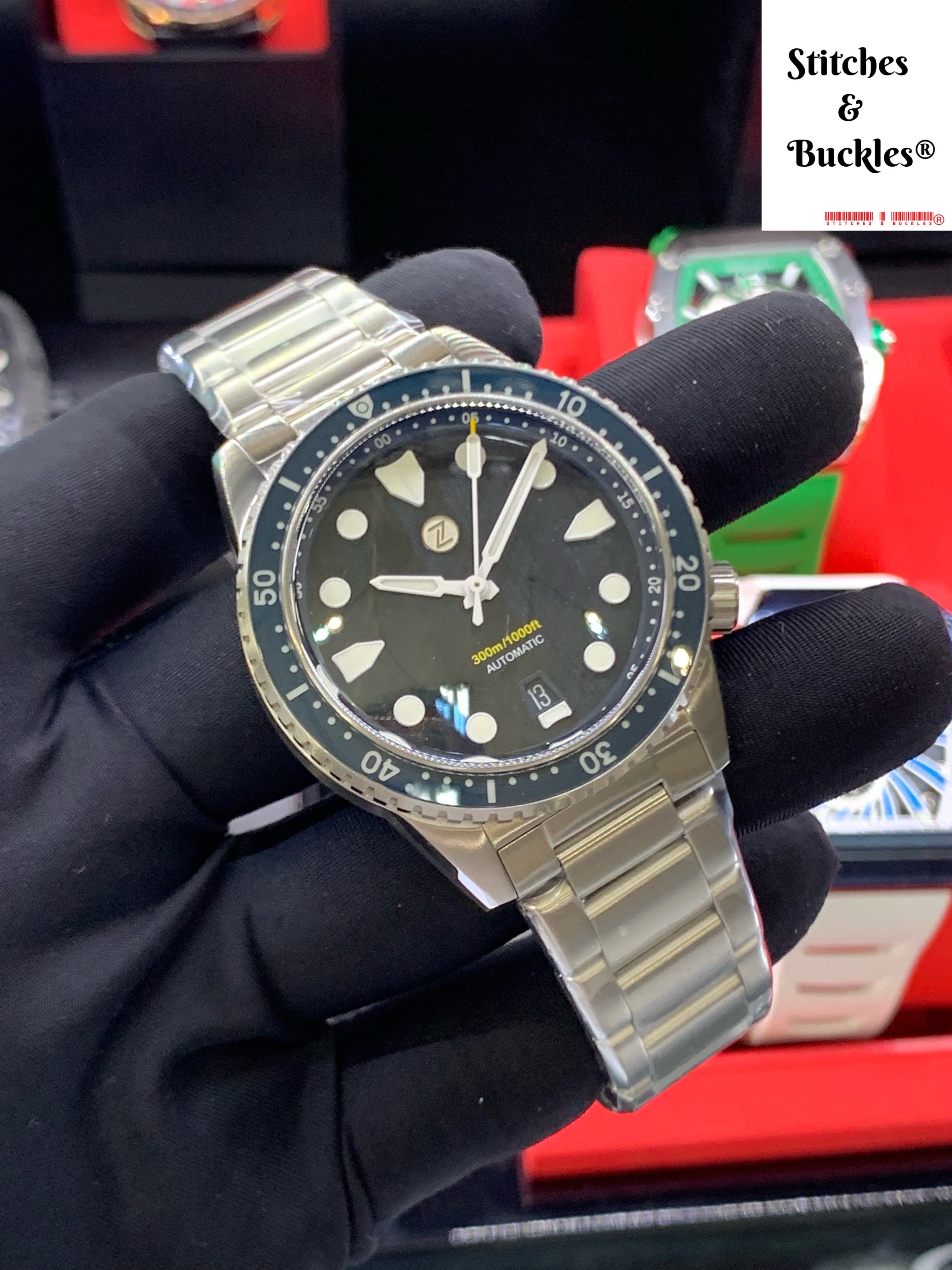 オルソパルス Zelos Mako 300M Diver Falcon's Eye Watch - WatchBandit