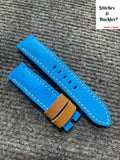 20/18mm Handmade Rolled Turquoise Canvas Strap