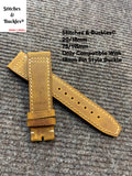 20/18mm Brown Calf Leather Strap for IWC Mark 17/18 Models
