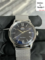 Orient Classic ‘Bambino’ Blue Dial w/Mesh Bracelet RA-AC0019L