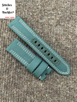 24/22mm Green Canvas Strap for Panerai 44mm Models