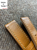 22/22mm Light Tan Brown Calf Leather Watch Strap