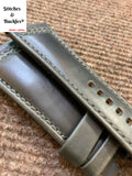 28/24mm Dark Grey Calf Leather Watch Strap for All Sevenfriday Models