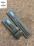 28/24mm Dark Grey Calf Leather Watch Strap for All Sevenfriday Models
