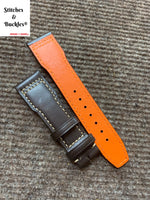 21/18mm Dark Brown Calf Leather Strap for IWC 3717/3777 Pilot Chronograph Models