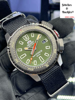 Orient ‘M-Force’ Military Green Dial Nato Strap RA-AC0N03E