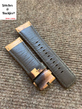 28/24mm Desert Camo Calf Leather Watch Strap for all Sevenfriday Models