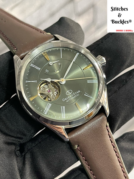Orient Star 'Classic' Open Heart Olive Dial RE-AT0202E – Stitches