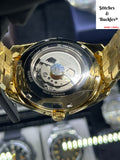Orient Multi Calender Gold Dial On Bracelet RA-BA0001G