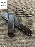 21/18mm Brown Calf Leather Watch Strap for IWC 3717/3777 Pilot Chronograph Models