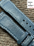 20/18mm Blue Calf Leather Strap