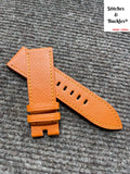 24/22mm Handmade Orange Alran Leather Strap