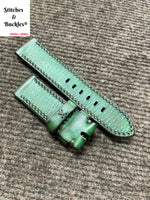 23/23mm Vintage Handmade Green Calf Leather Strap for Tudor BlackBay Bronze Models