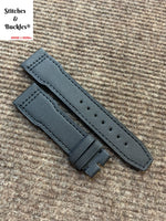 21/18mm Black Kevlar Leather Strap for IWC 3717/3777 Pilot Chronograph models